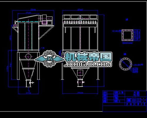 dmc112 1電控脈沖袋式除塵器下載 76.41 kb,dwg格式 機(jī)械cad圖紙